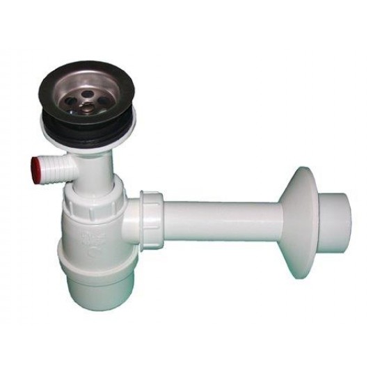 SYFON UMYWALKI SITKO METAL Z PODŁĄCZ. PRALKI FI 50 KARLAK -zdjęcie numer 1