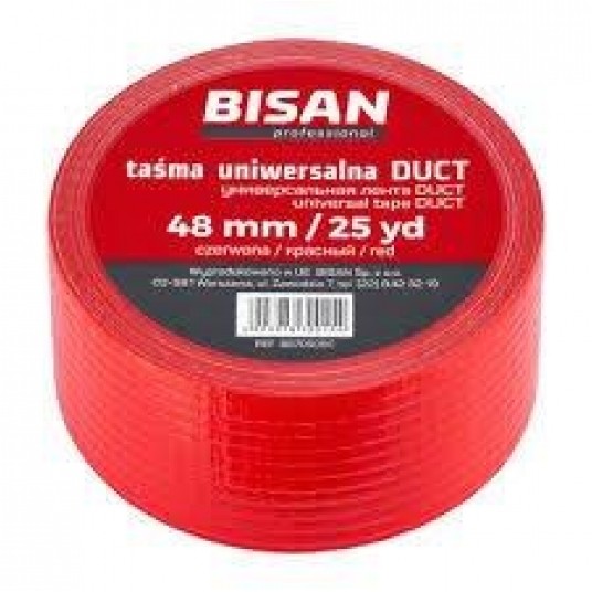 TAŚMA DO OTULINY 50MB.X50MM CZERWONA (OZ: 24) BISAN -zdjęcie numer 1