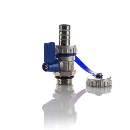 ZAWÓR KULOWY SPUSTOWY 1/2" REITER /DO KOTŁA C.O./ NIEBIESKI 1/2` /KONTR+ORING/ (OZ: 200)
