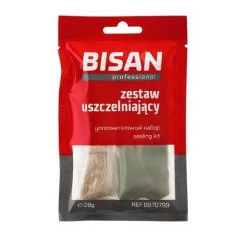 KOMPLET USZCZELNIAJĄCY DO GWINTÓW 28G - PASTA+PAKUŁY (OZ:50) BISAN