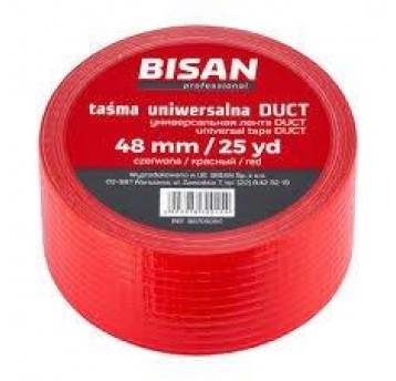 TAŚMA DO OTULINY 50MB.X50MM CZERWONA (OZ: 24) BISAN